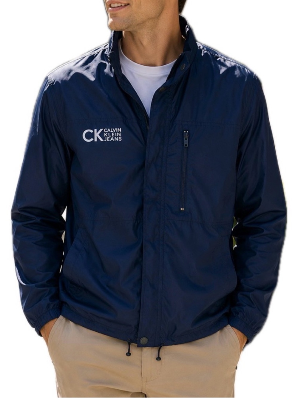 Calvin Klein Blue Windbreaker. Men's Size Large